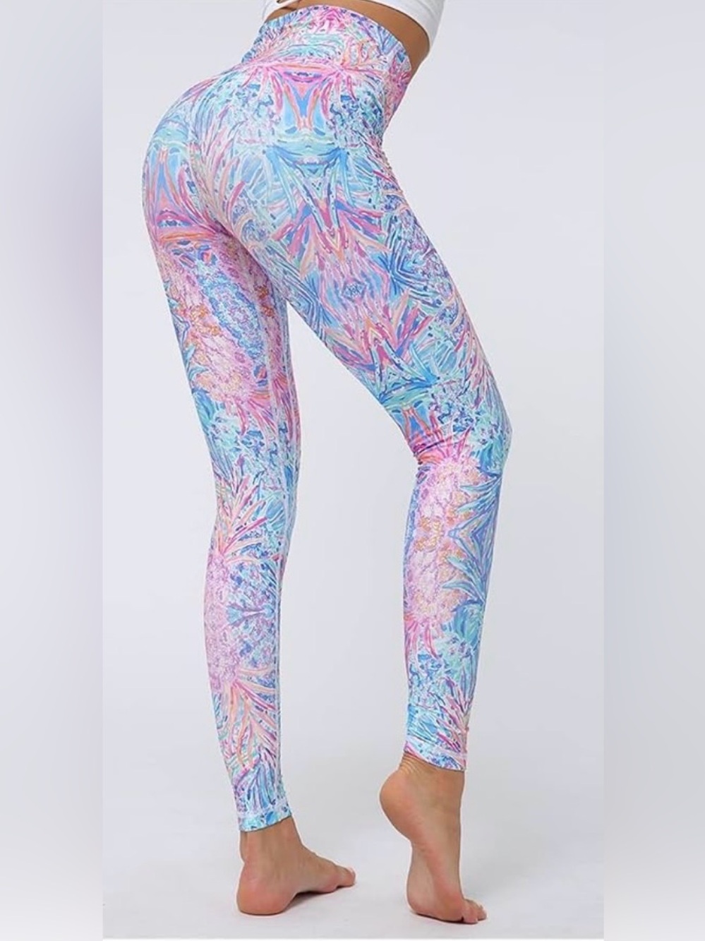 Pastel Multi-Color Women’s Printed Yoga Leggings